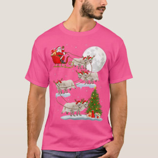 Ljuset Träd Santa Riding Arktiska räv C, Julafton T Shirt