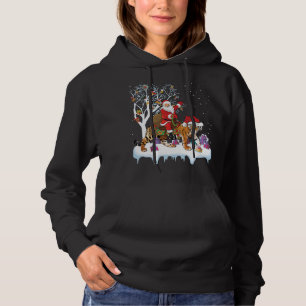Ljuset Träd Santa Riding Tiger Kristus Julafton T Shirt