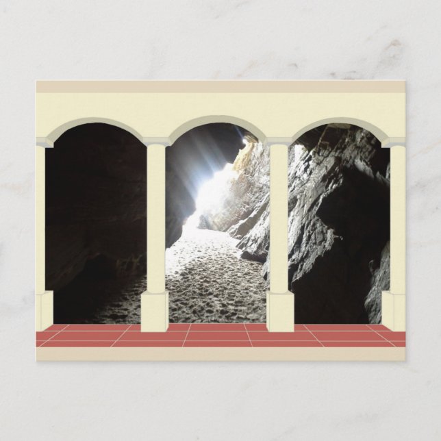 Ljusets axel genom arkitekturen vykort (Framsida)