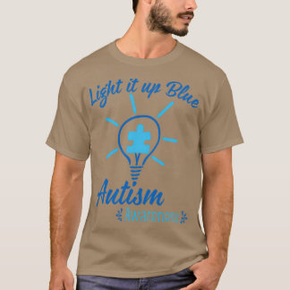Ljusets blå dag för ökad medvetenhet om autism t shirt