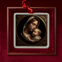 “Ljusets cirkel: Madonna och barn” Prydnad
