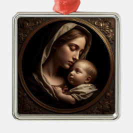“Ljusets cirkel: Madonna och barn” Prydnad Metall Julgransprydnad Metall