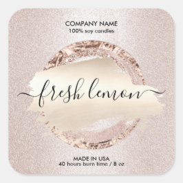 Ljusets etikett modern  rosa glitter