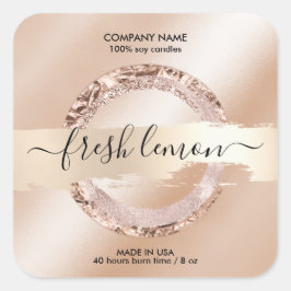 Ljusets etikett modern  rosa glitter