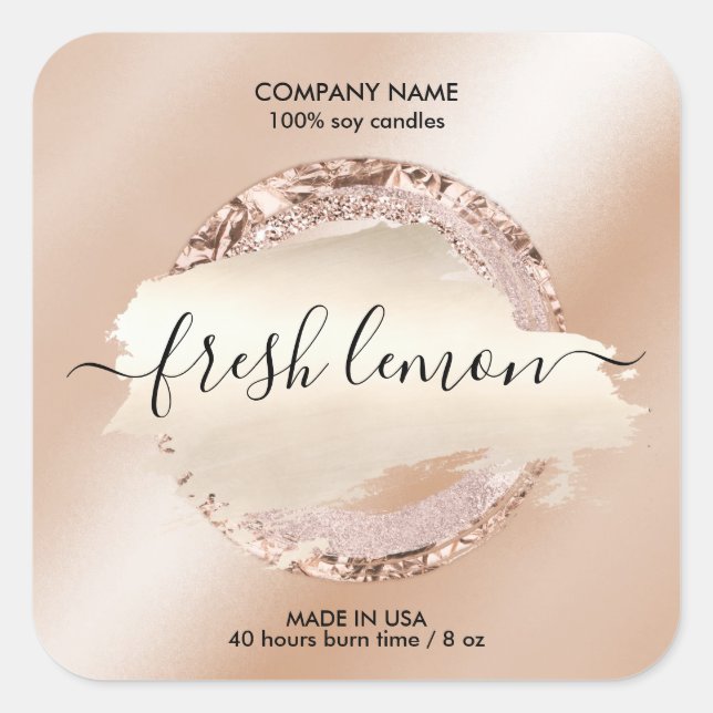 Ljusets etikett modern  rosa glitter (Framsida)