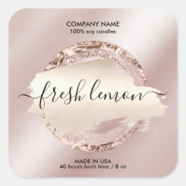 Ljusets etikett modern  rosa glitter