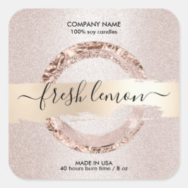 Ljusets etikett modern  rosa glitter