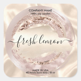 Ljusets etikett modern  rosa silke