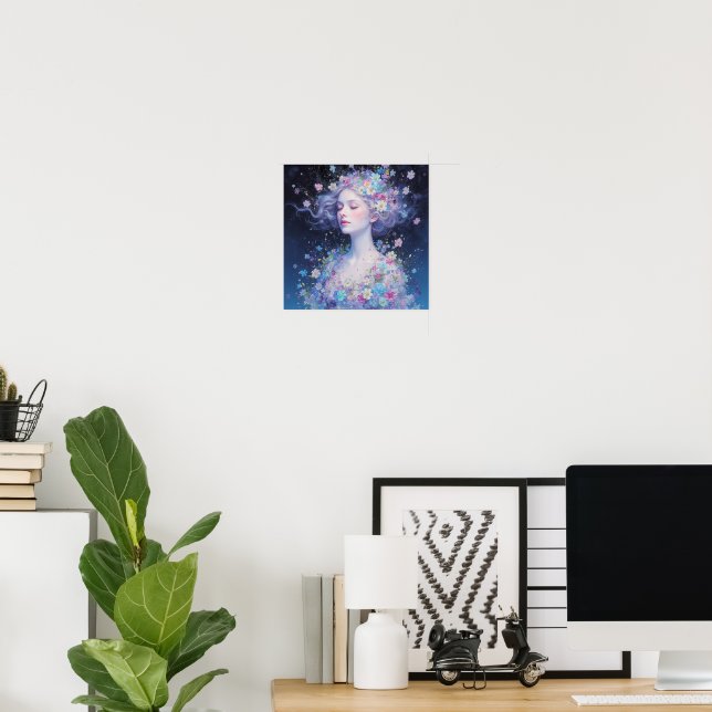 "Ljusets gudinna – blomstrande frid" Poster (Hemmakontoret)