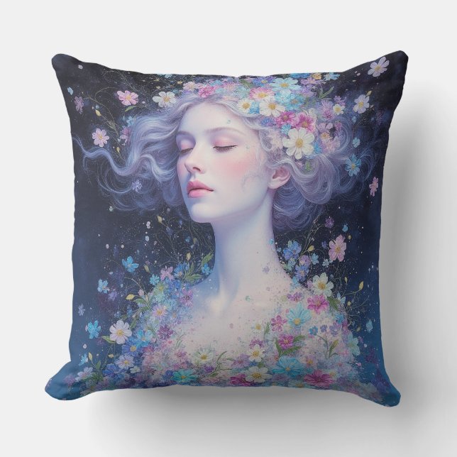 “Ljusets gudinna – Dream Bloom Kudd” Kudde (Framsida)