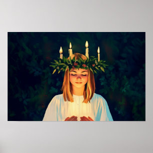 Ljusets helgona Lucia Poster