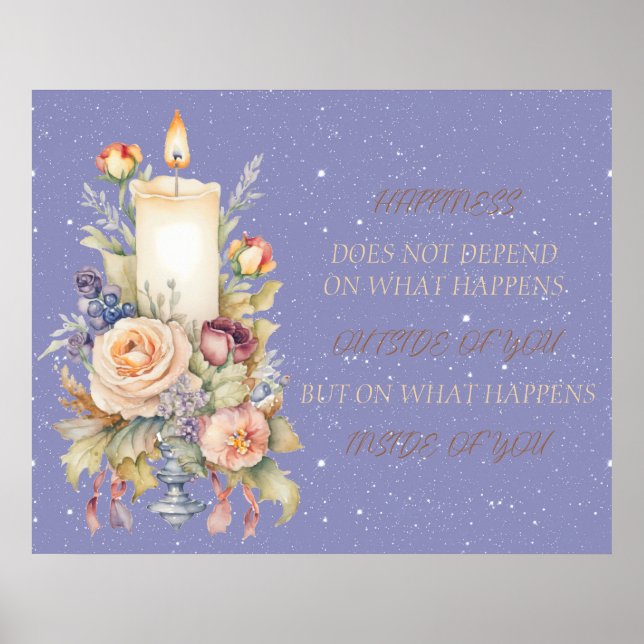 Ljusets inspirationslängd, rund poster (Framsidan)