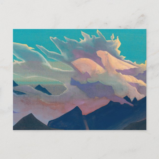 Ljusets krigare, 1933 av Nicholas Roerich Vykort (Framsida)