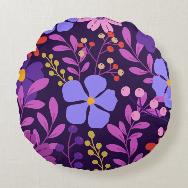 Ljusets moderna tropiska runda ljus rund kudde (Framsidan)