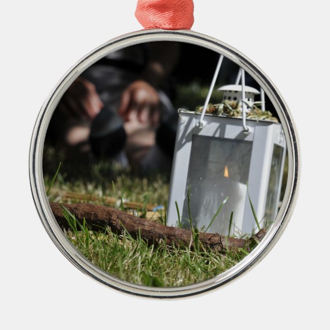 Ljusets mönster julgransprydnad metall (Framsidan)