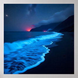 "Ljusets Ocean: Bioluminescent Dreams" Poster