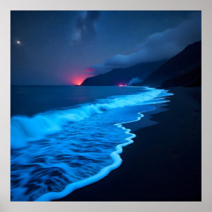 "Ljusets Ocean: Bioluminescent Dreams" Poster