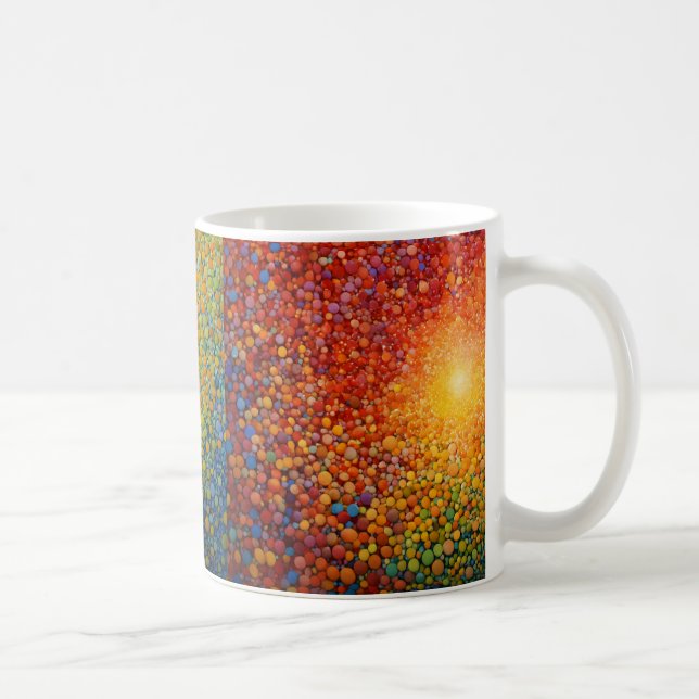 "ljusets pointillism" kaffemugg (Höger)