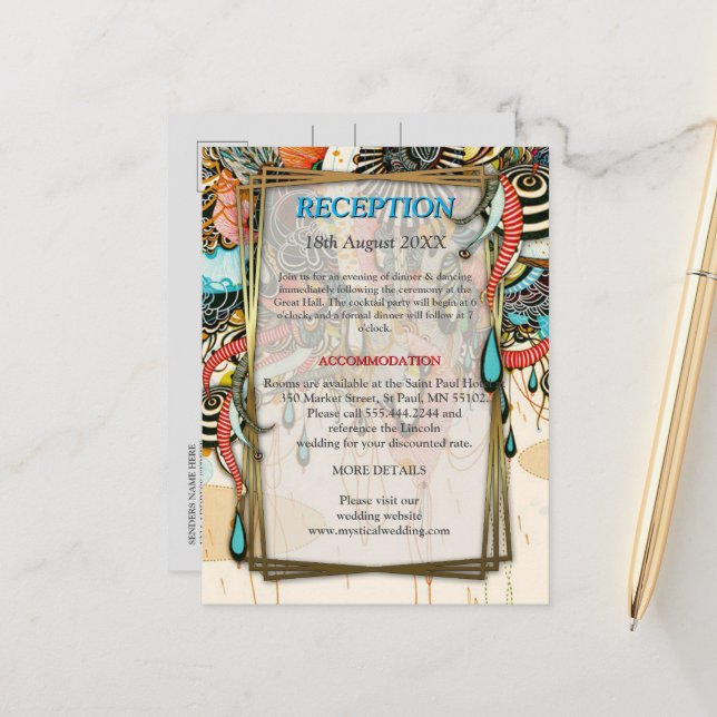 Ljusets språk - Kritiskt teckande konst Meddelande Vykort (Fram/Back In Situ)