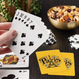 Ljusets stad: Djärv Paristypografi konst Casinokort