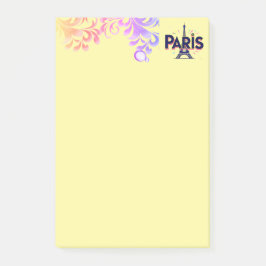 Ljusets stad: Djärv Paristypsnitt Konst Post-it Block