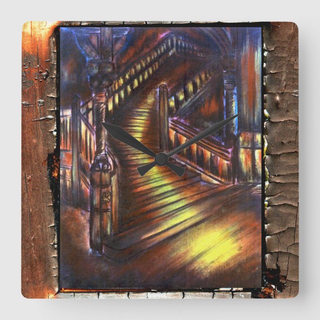 Ljusets trappa fyrkantig klocka (Framsida)