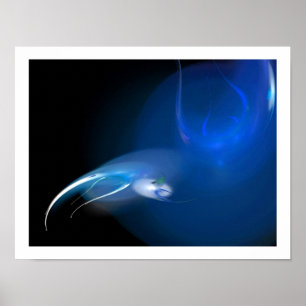 LJUSFÅGLAR I BLUE POSTER