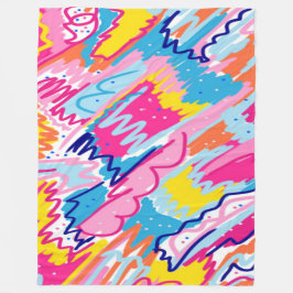 Ljusfärgad Abstrakt Art Fleecefilt