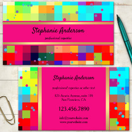 Ljusfärgad Abstrakt Konfetti Visitkort