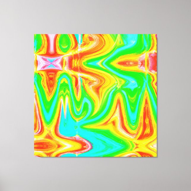 Ljusfärgad Abstrakt Mönster Canvastryck (Framsida)