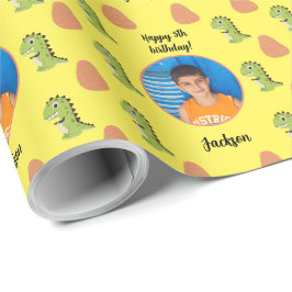 Ljusfärgad Anpassningsbar Fototextdosinosaur ägg Presentpapper