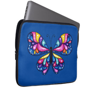 Ljusfärgad Fjäril Laptop Fodral