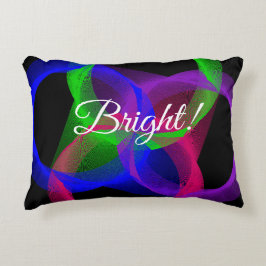 Ljusfärgad geometrisk cirkulär dekorfärg prydnadskudde