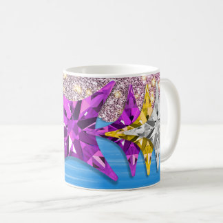 Ljusfärgad Geometrisk Stjärnmönstrad Kaffemugg