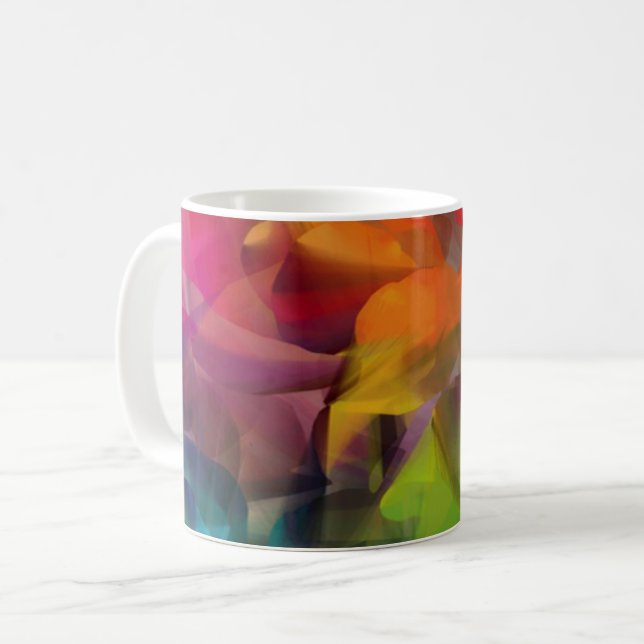 Ljusfärgad ludderkonst kaffemugg (Framsida vänster)