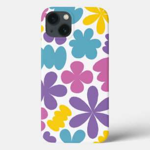 'Ljusfärgad Retro Blomma' iPhone 13 Skal