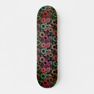 Ljusfärgad Retro Blommig Feminint Trendig Mini Skateboard Bräda 18,5 Cm
