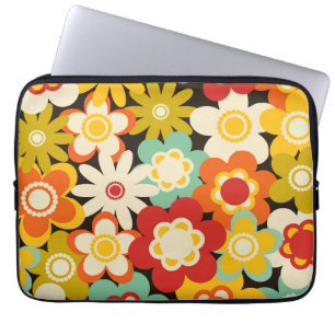 Ljusfärgad Retro Söt Blommig Mönster Laptop Fodral