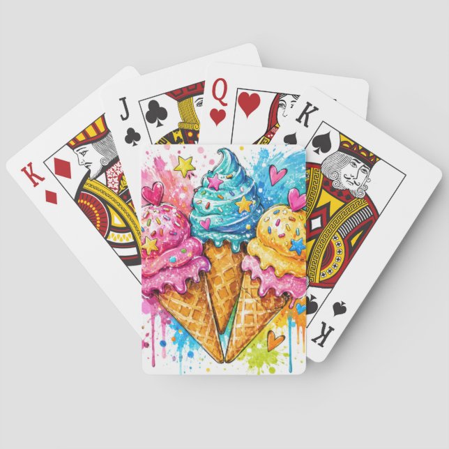 LJUSFÄRGAD SOMMARGLASS CASINOKORT (Baksidan)