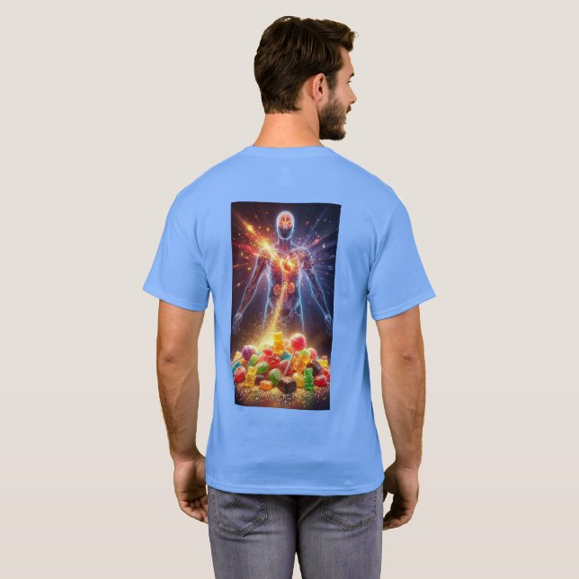 ljusfärgad t-shirt med lång ärm och människo kropp (Hel baksida)