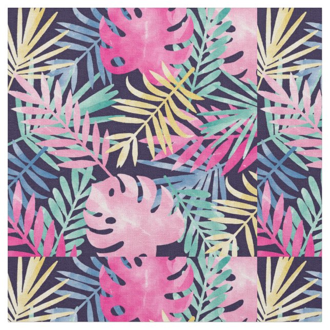 Ljusfärgad, unik, tropisk blomma tyg (Närbild)