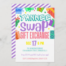 Ljusfärgad Yankee Swap-gåvoutbytesfest