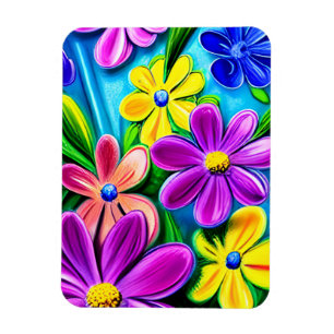 Ljusfärgade Daisy Magnet