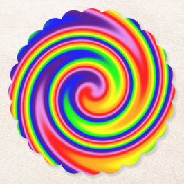 Ljusfärgade färgglad regnbåge Virvel Djärva färger Underlägg Papper