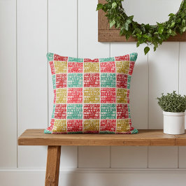 Ljusfärgat "HO! HO! HO! Jul Motif Kudde