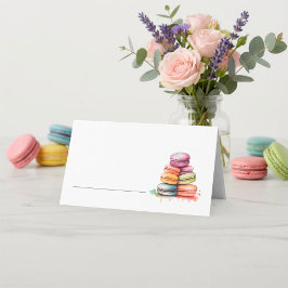 Ljusfärgat makaroner namn-platskort placeringskort