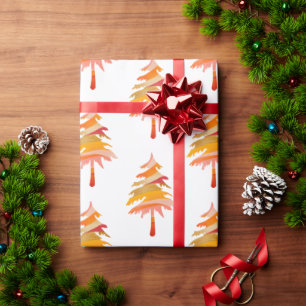 Ljusfärgfull Whimsical Julgran Mönster Presentpapper