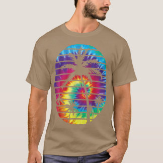Ljusfärgning med Handflatan Träd Beach Tropical Co T Shirt