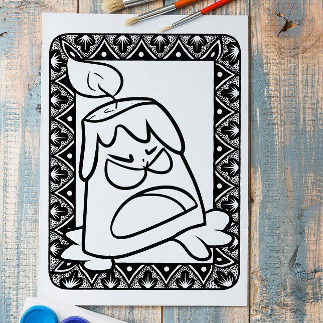 Ljusfärgningssida för Halloween Arg Candle Poster (Skapare uppladdad)