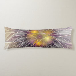 Ljusfärgsblomma, Abstrakt Modern Fractal Kroppskudde